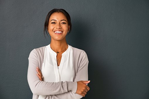A doctor smiling